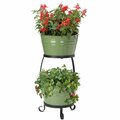 Next2Nature Enameled Raised Planter with Iron Stand, Sage NE3007825